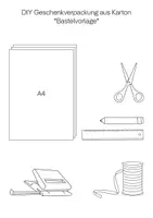 Vorschau - Mal- und Bastelvorlagen - DIY Bastelvorlage Papier-Schachtel für kleine Geschenke *Geschenkverpackung* - Seite 1