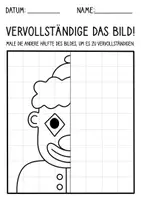 Vorschau - Arbeitsblätter - Fasching & Karneval Symmetrie - Kunst für Vertretungsstunden - Seite 3
