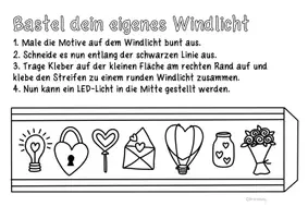 Vorschau - Mal- und Bastelvorlagen - Muttertag & Valentinstag Windlichter zum Ausmalen & Basteln - Seite 3