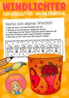 Vorschau - Mal- und Bastelvorlagen - Muttertag & Valentinstag Windlichter zum Ausmalen & Basteln - Deckblatt