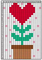 Vorschau - Arbeitsblätter - Valentinstag Pixel Kunst - Malen für Vertretungsstunden - Seite 2