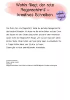 Vorschau - Arbeitsblätter - Der rote Regenschirm kreatives Schreiben - Seite 1