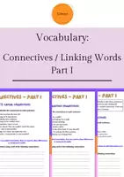 Vorschau - Arbeitsblätter - Vocabulary: Connectives / Linking Words Part I - Deckblatt
