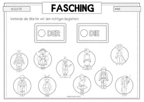 Vorschau - Arbeitsblätter - FASCHING Artikelübung - Seite 3