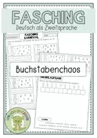 Vorschau - Arbeitsblätter - FASCHING Buchstabenchaos - Deckblatt