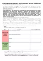 Vorschau - Arbeitsblätter - Block5: Medientheorie/Deutsch/Q1: Fake News - wer verantwortet die Verbreitung? Soziale Medien oder private Nutzer? Diskurse, Demokratie - Deckblatt