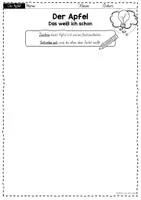 Vorschau - Arbeitsblätter - Apfel: Vorwissenserhebung zur Unterrichtsreihe "Der Apfel" (Jahrgangsstufe 1/2) - Seite 1