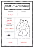 Vorschau - Arbeitsblätter - Bundesländer Steckbrief - Baden-Württemberg - Seite 1