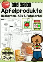 Vorschau - Arbeitsblätter - Apfel: Apfelprodukte Grundschule – Arbeitsblätter & Bildkarten (Klasse 1–2) | Sachunterricht - Deckblatt