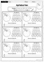 Vorschau - Arbeitsblätter - Apfel: Apfelsorten Grundschule – Arbeitsblätter & Bildkarten (Klasse 1–2) | Sachunterricht - Seite 1