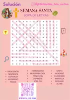Vista previa - Juegos / Gamificación - SOPA DE LETRAS SEMANA SANTA PARA APRENDER VOCABULARIO - página 1