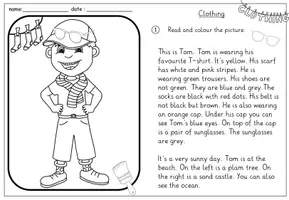 Vorschau - Arbeitsblätter - Read and Colour- Clothing- dreifach differenziertes sinnentnehmendes Lesen im Englischunterricht - Seite 3