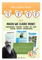 Vorschau - Stundenentwürfe - Malen wie Claude Monet / Impressionismus / Seerosen (Kunst 7.-8. Klasse) - Deckblatt
