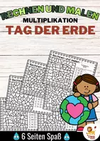 Aperçu - Feuilles d'exercices - Rechen-Mal-Blätter - Multiplikation (Tag der Erde) April Jour de la Terre Avril Multiplications Mathématiques Allemand - Page de couverture