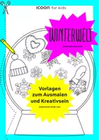 Vorschau - Mal- und Bastelvorlagen - Winterwelt Bildwörterbuch – Vorlagen zum Ausmalen und Kreativsein - Deckblatt