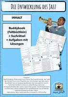 Vorschau - Arbeitsblätter - Die Entwicklung des Jazz – Buddybook - Deckblatt