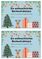 Vorschau - Arbeitsblätter - Rechenfrühstück für die Weihnachtszeit (Klasse 3) - Seite 1