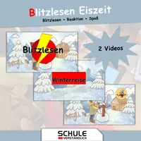 Vorschau - Spiele - Blitzlesen - Eiszeit - zusammengesetzte Nomen - 2 Videos - Deckblatt