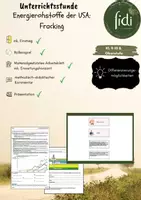 Vorschau - Stundenentwürfe - Unterrichtsstunde: Energierohstoffe der USA: Fracking (Rollenspiel) - Deckblatt