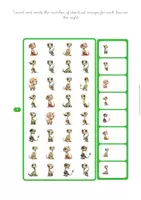 Aperçu - Feuilles d'exercices - Perception Visuelle et Comptage DINOSAURES ANGLAIS Vol. 1 - Page 1