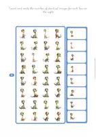 Aperçu - Feuilles d'exercices - Perception Visuelle et Comptage DINOSAURES ANGLAIS Vol. 1 - Page 3