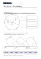 Vorschau - Arbeitsblätter - Kreis - Grundlagen (Beschriftung, Lagebeziehungen) - Seite 1