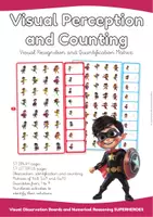 Aperçu - Apprentissages en autonomie - Perception Visuelle et Comptage SUPER-HÉROS ANGLAIS Vol. 1 - Page de couverture