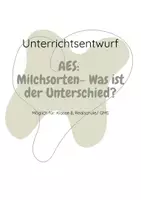 Vorschau - Stundenentwürfe - Unterrichtsentwurf AES: Milchsorten - Was ist der Unterschied? - Deckblatt