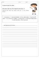 Vorschau - Arbeitsblätter - A typical day for Jake - Writing exercise - Deckblatt