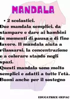 anteprima - Materiale di supporto/inclusione - MANDALA SCOLASTICI GRATUTITI - Pagina 1