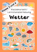 Vorschau - Test - Klassenarbeit/Lernstandserhebung "Wetter" - Klasse 3/4 - Deckblatt