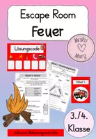 Vorschau - Arbeitsblätter - Escape Room: Feuer (Klasse 3/4) - Deckblatt