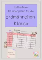 Vorschau - Lehrpläne/Lehrermaterial - Editierbare Stundenpläne für deine Erdmännchen-Klasse - Deckblatt