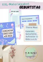 Vorschau - Mal- und Bastelvorlagen - XXL Paket Geburtstag Kalender Gutscheine Thema Meer KLASSENLEITUNG - Deckblatt