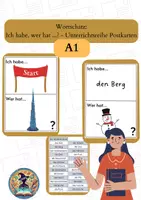 Vorschau - Spiele - Wortschatz: Ich habe..., wer hat...? Unterrichtsreihe Postkarten - Deckblatt