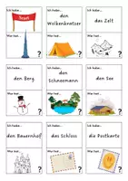 Vorschau - Spiele - Wortschatz: Ich habe..., wer hat...? Unterrichtsreihe Postkarten - Seite 1
