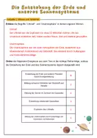 Vorschau - Arbeitsblätter - Die Entstehung der Erde und unseres Sonnensystems | Unterrichtsreihe "Evolution", Biologie, 9./10. Klasse - Seite 1
