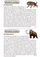 Vorschau - Stationenlernen - Methode: Steckbrief von einem Tier der Steinzeit erstellen - Seite 1