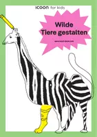 Vorschau - Mal- und Bastelvorlagen - Wilde Tiere gestalten – Silhouetten & Muster für Kunstunterricht - Deckblatt