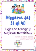 Vista previa - Hojas de trabajo - PAQUETE HOJAS DE TRABAJO TARJETAS NUMEROS 1 A 50 MATEMATICAS - página 2