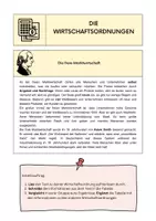 Vorschau - Arbeitsblätter - Die drei Wirtschaftsordnungen - Planwirtschaft, soziale Marktwirtschaft und freie Marktwirtschaft - Seite 1