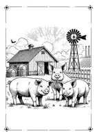 Vorschau - Mal- und Bastelvorlagen - Bauernhof Tiere Ausmalbilder - Seite 2