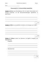 Vorschau - Klassenarbeiten - Klassenarbeit zum Thema „Konsumverhalten Jugendlicher“ (Jahrgang 8) - Deckblatt