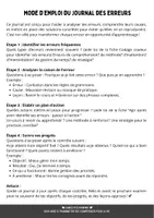 Aperçu - Expériences - Journal des erreurs : comment apprendre d'elles! - Page 2