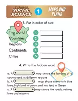 Vista previa - Hojas de trabajo - 3P Social Science. Maps and plans, compass - Portada