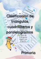 Vista previa - Tarjetas / Manipulativos - Clasificación de triángulos, cuadriláteros y paralelogramos - Portada