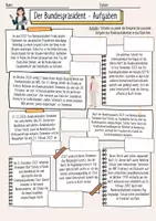 Vorschau - Arbeitsblätter - Der Bundespräsident - Aufgaben - Deckblatt