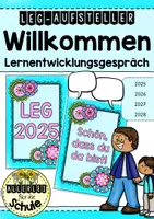 Vorschau - Anderer Materialtyp - Willkommens-Aufsteller für Lernentwicklungsgespräche - Deckblatt