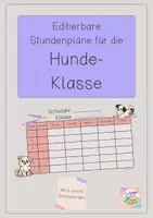 Vorschau - Lehrpläne/Lehrermaterial - Editierbare Stundenpläne für deine Hunde-Klasse - Deckblatt