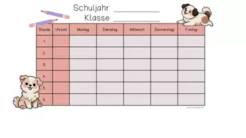 Vorschau - Lehrpläne/Lehrermaterial - Editierbare Stundenpläne für deine Hunde-Klasse - Seite 2